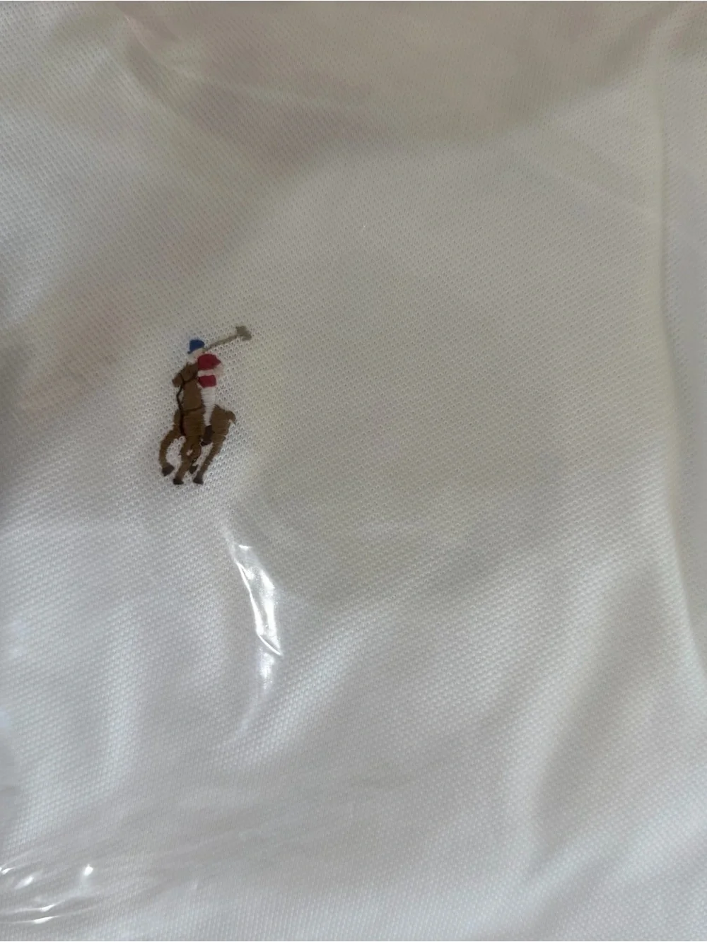 Ralph Lauren White Button-Down Polo with Embroidered Pony XLT TALL
